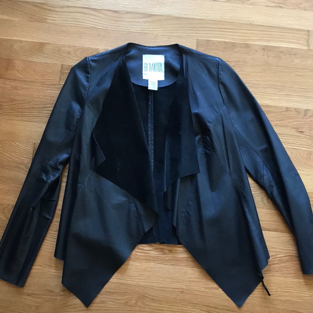 Think leather coat